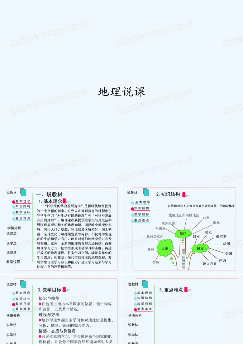 地理说课 PPT