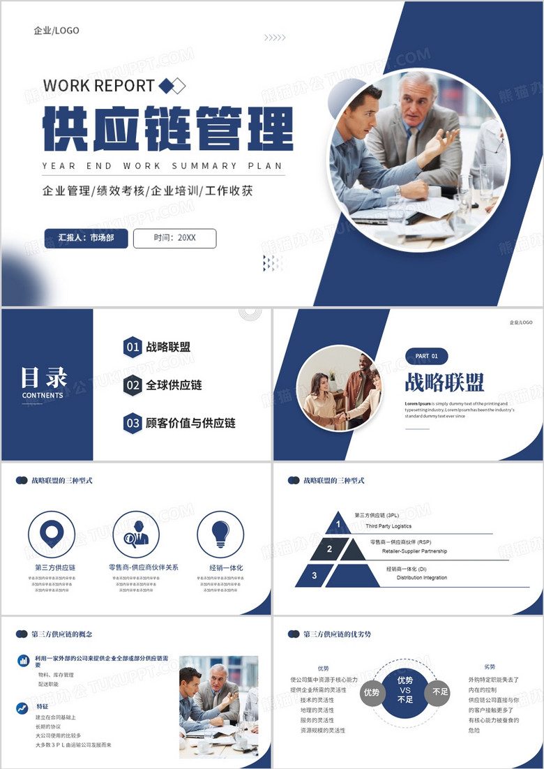 企业供应链管理讲解培训PPT模板