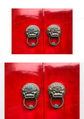 红色的门图片素材