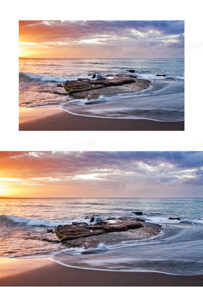 海边礁石图片素材