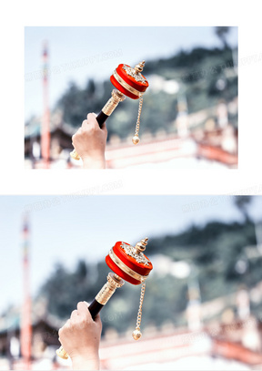 塔尔寺转经轮摄影图片