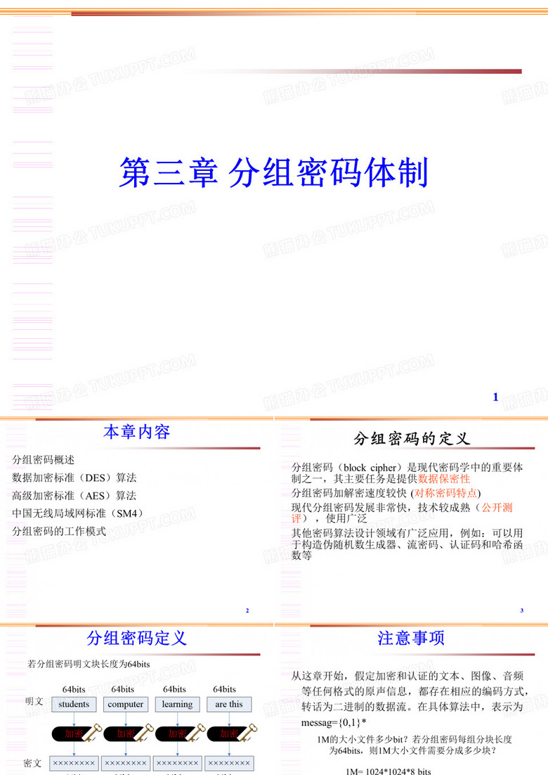 分组密码体制分组密码概述