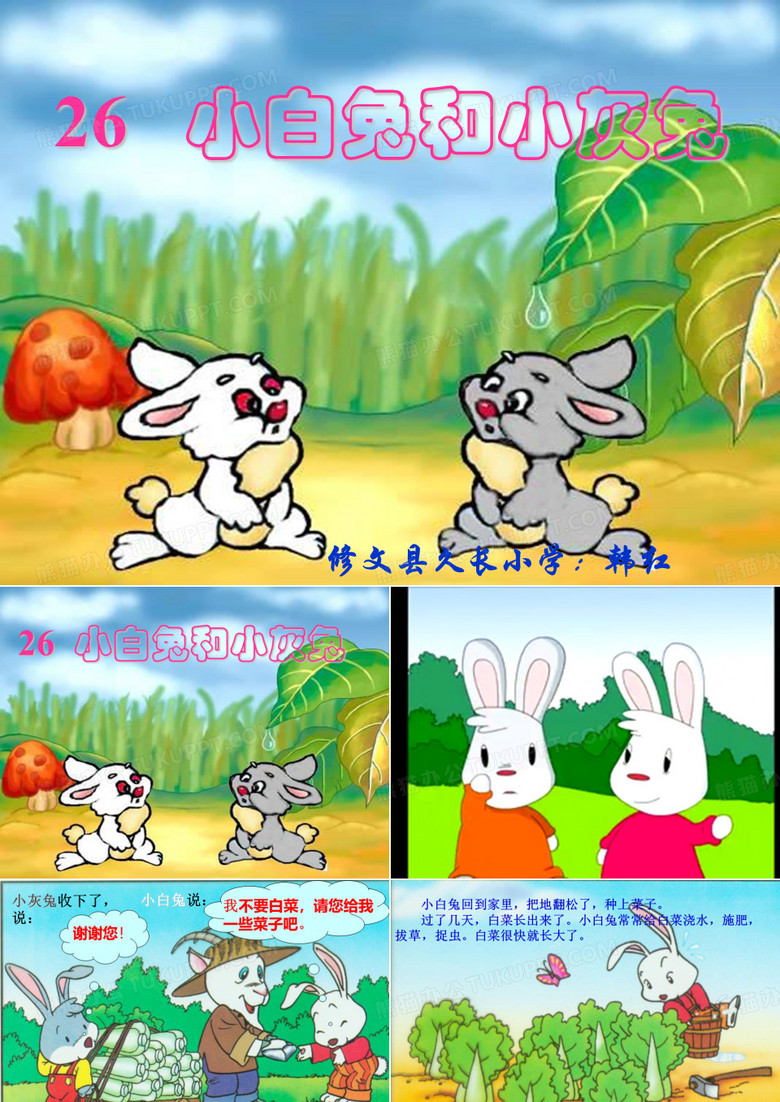 小白兔和小灰兔课件1
