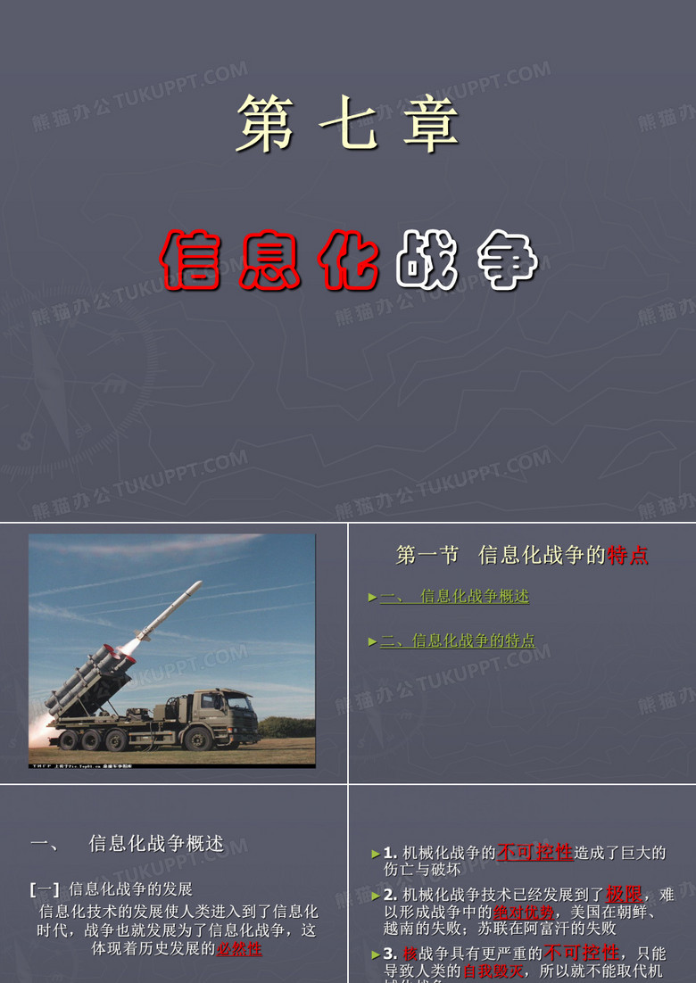 军事理论ppt 第七章 信息化战争