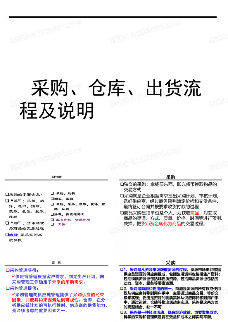 采购、仓库管理员培训资料