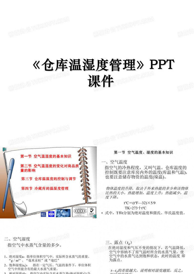 《仓库温湿度》培训讲学