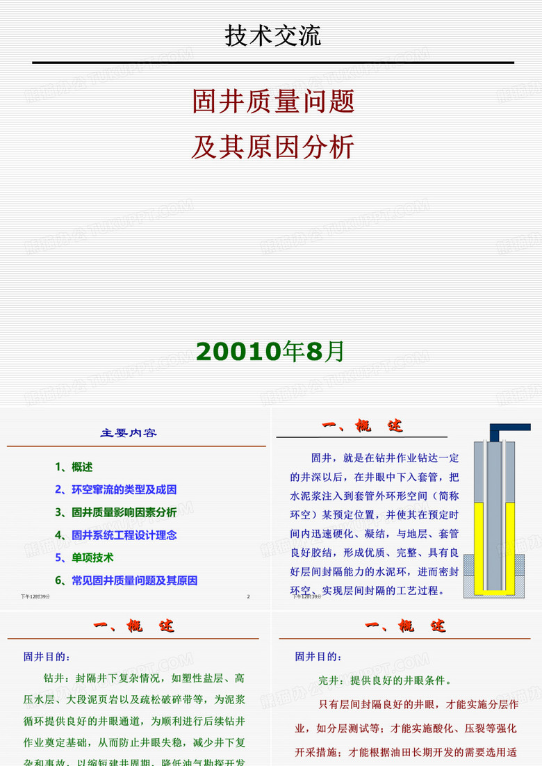 固井质量问题及其原因分析