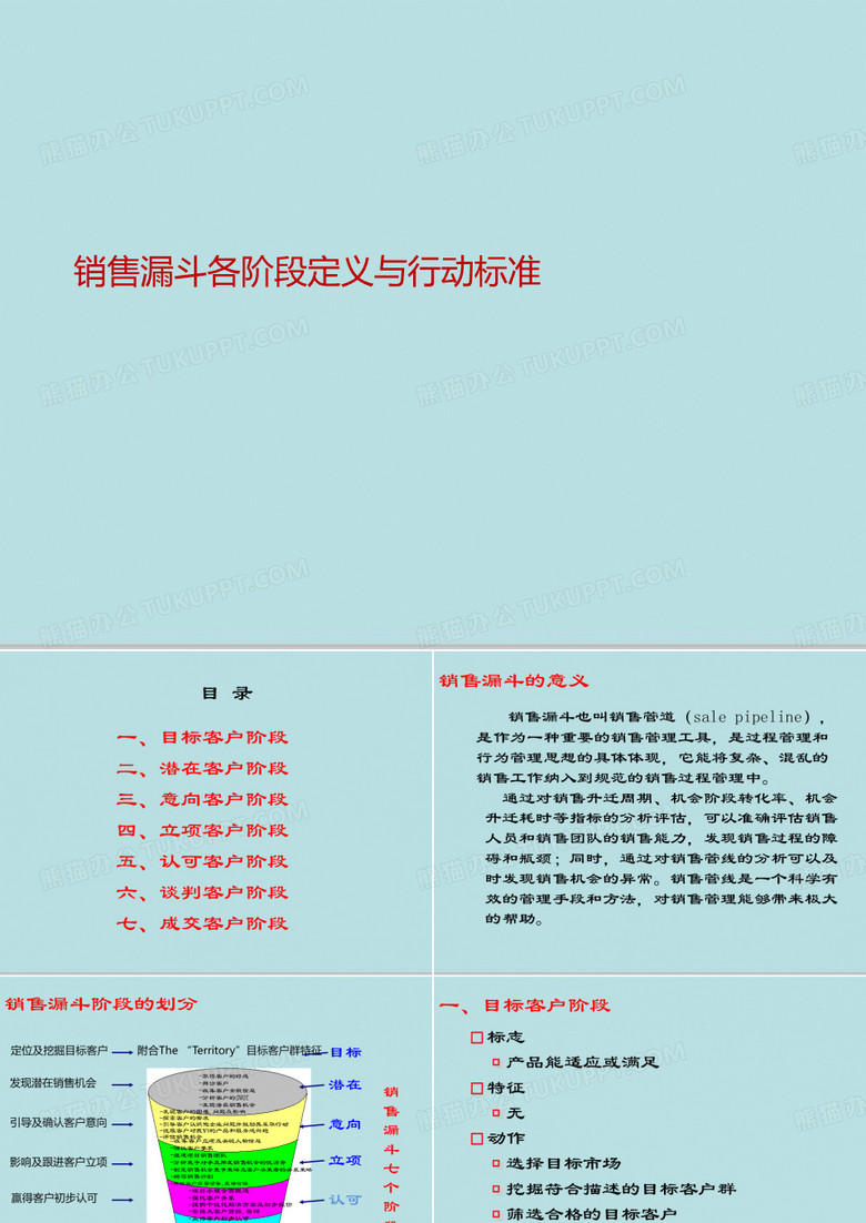 销售漏斗各阶段定义与行动标准