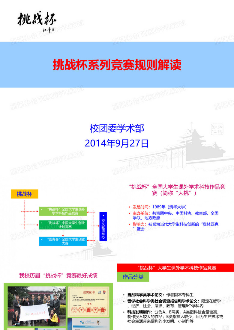 挑战杯系列竞赛规则解读