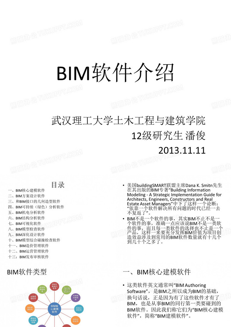 BIM所包含的软件介绍PPT
