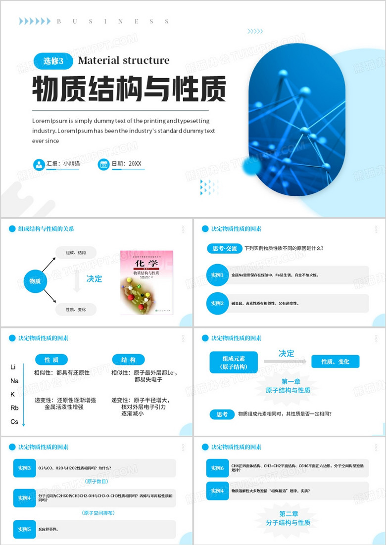 物质结构与性质PPT模板