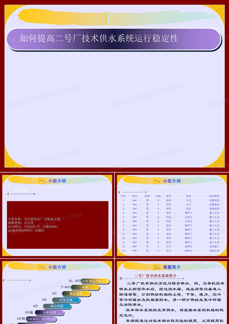 QC成果-提高水电站供水系统稳定性QC成果