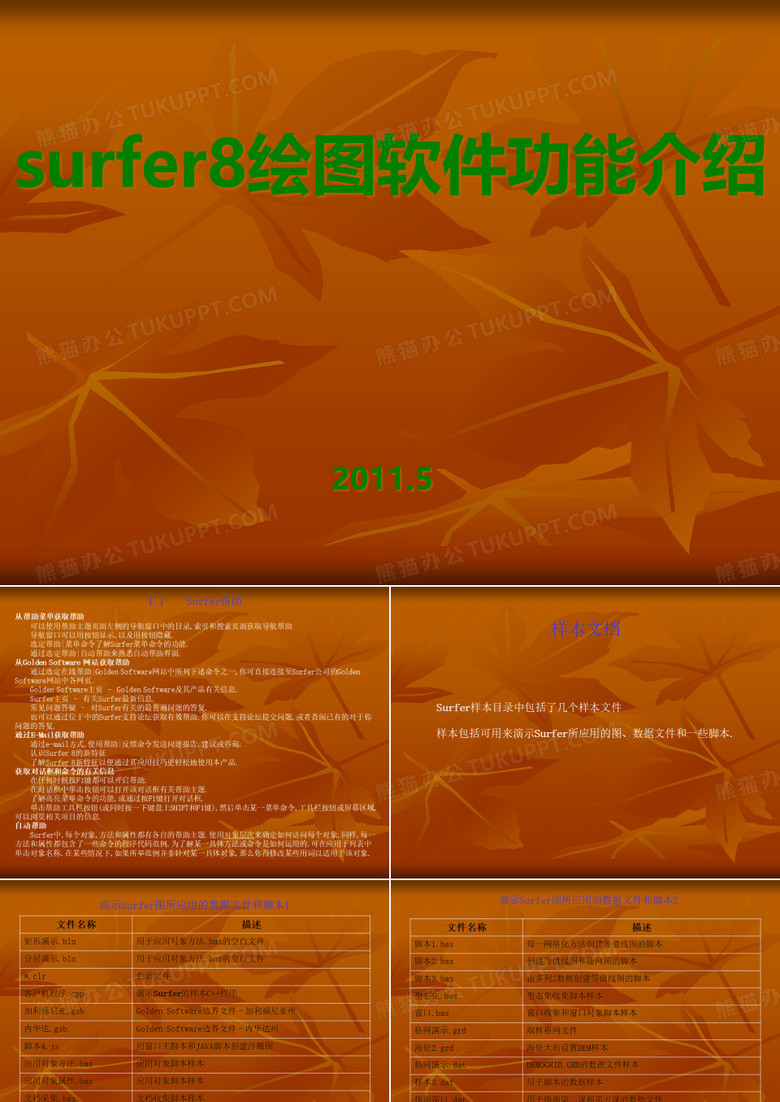 surfer8绘图软件功能介绍PPT课件