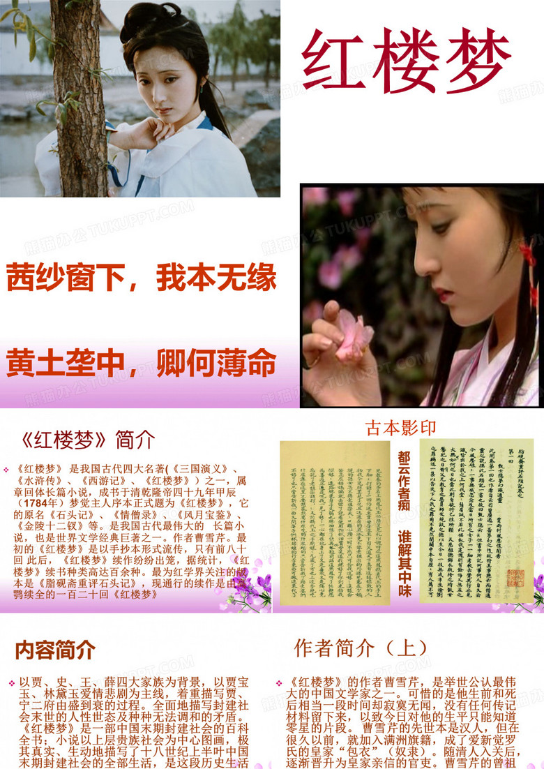 红楼梦精美赏析ppt