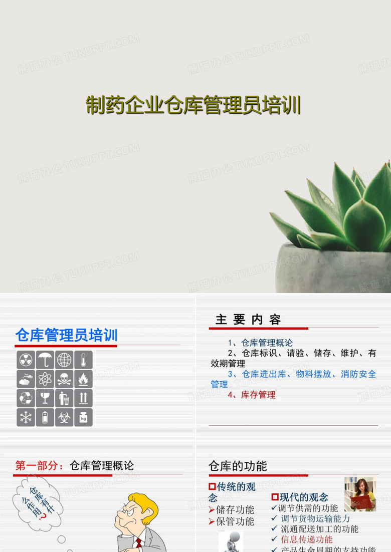 制药企业仓库管理员培训共38页PPT