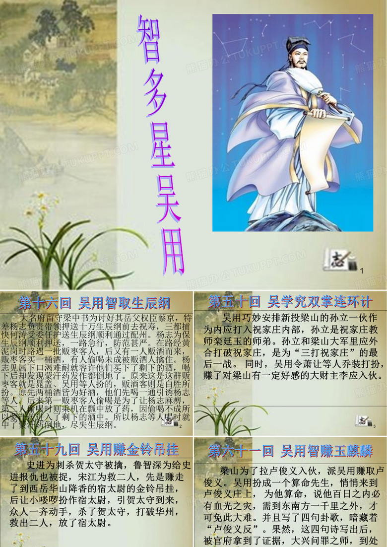 《水浒传》吴用专题复习PPT课件