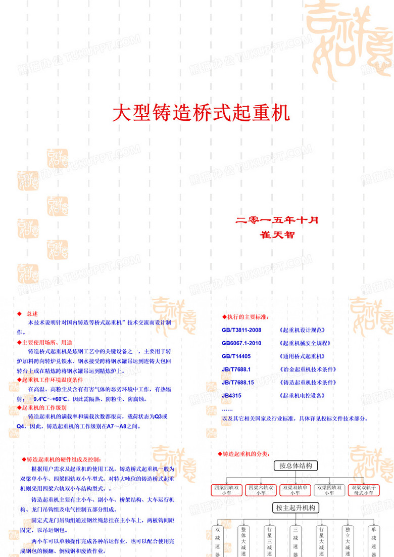 铸造起重机起重机说明