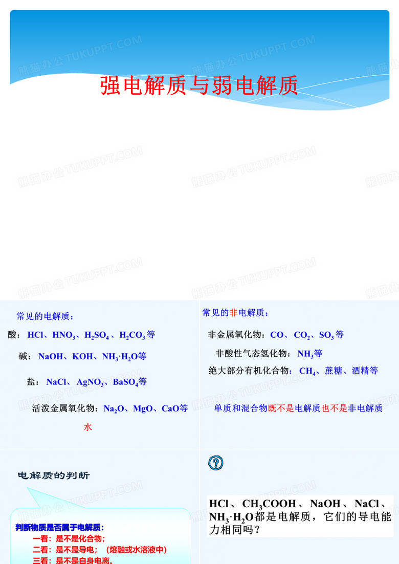 强电解质与弱电解质