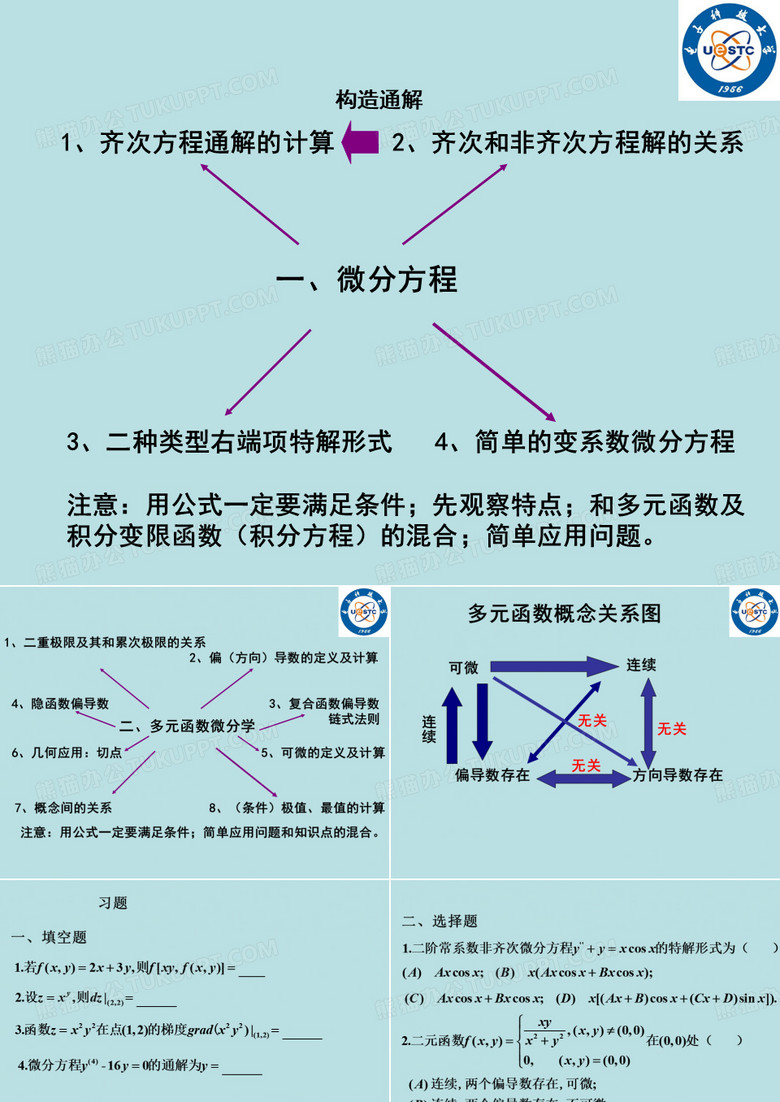 微分方程、多元微分