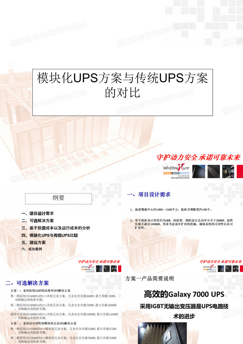 模块化UPS方案与传统UPS方案的对比
