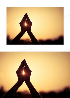 双手合十图片素材