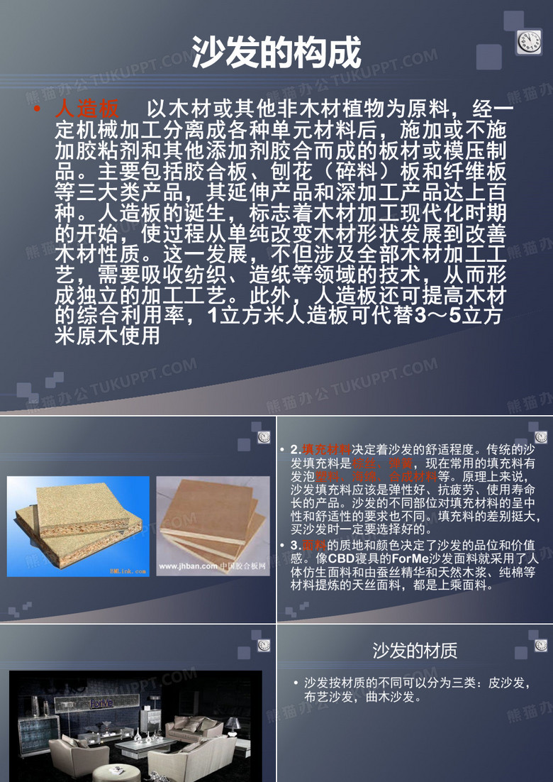 沙发结构。