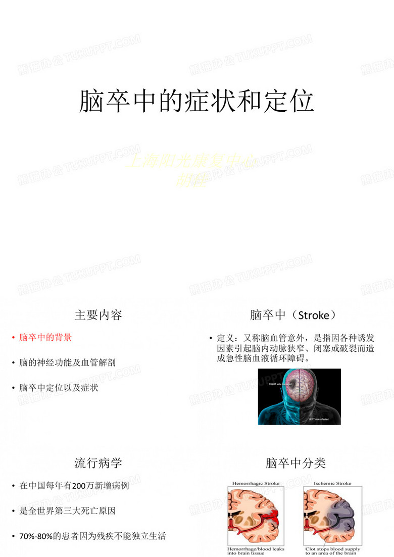 脑卒中的症状和定位