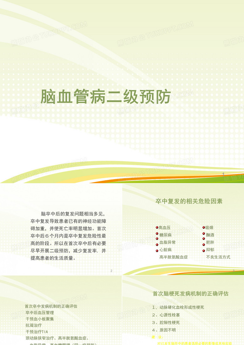 脑卒中二级预防PPT