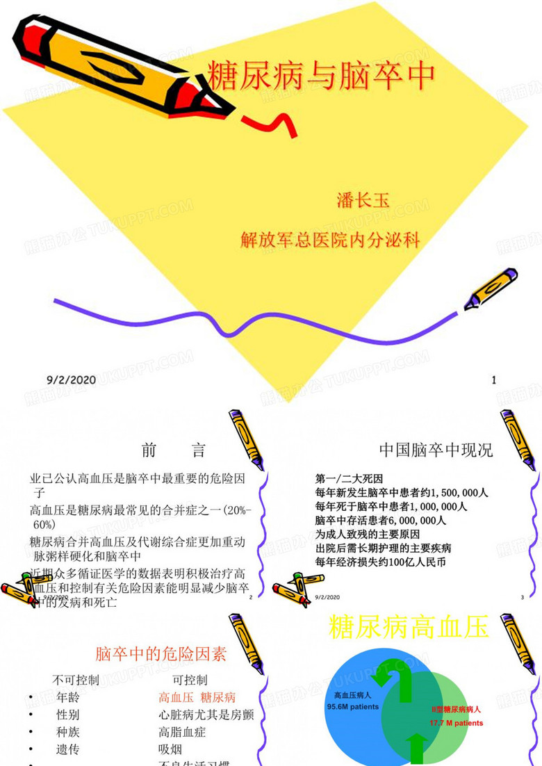 糖尿病与脑卒中 PPT课件