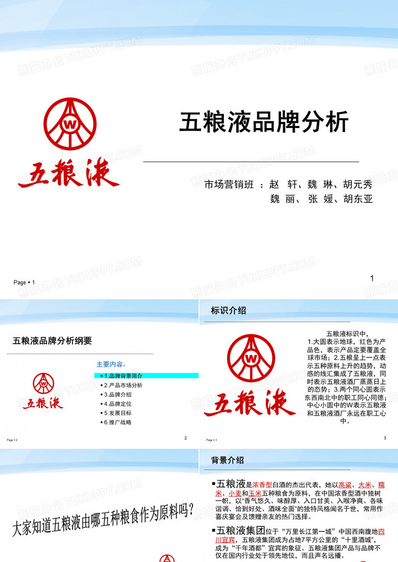 五粮液品牌分析ppt模板下载_编号lrzjanpd_熊猫办公