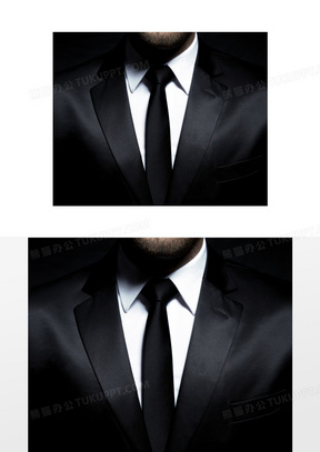 黑白搭配的西装男局部摄影高清图片