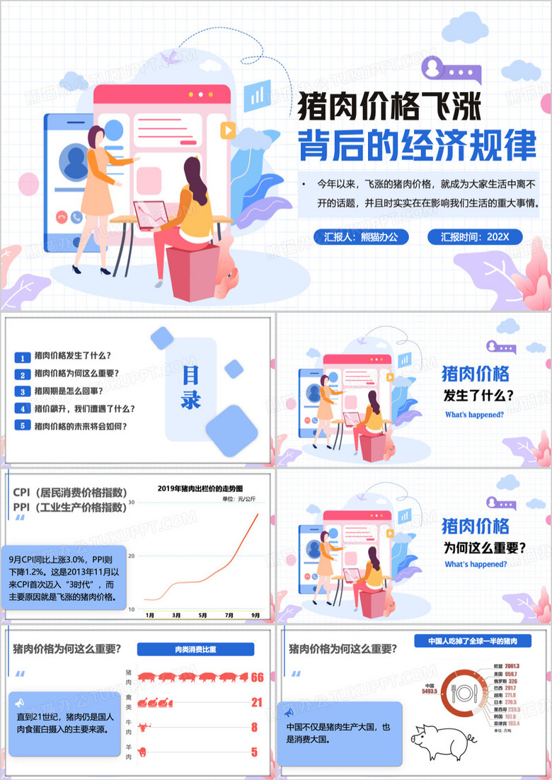 猪肉价格飞涨背后的经济规律PPT模板