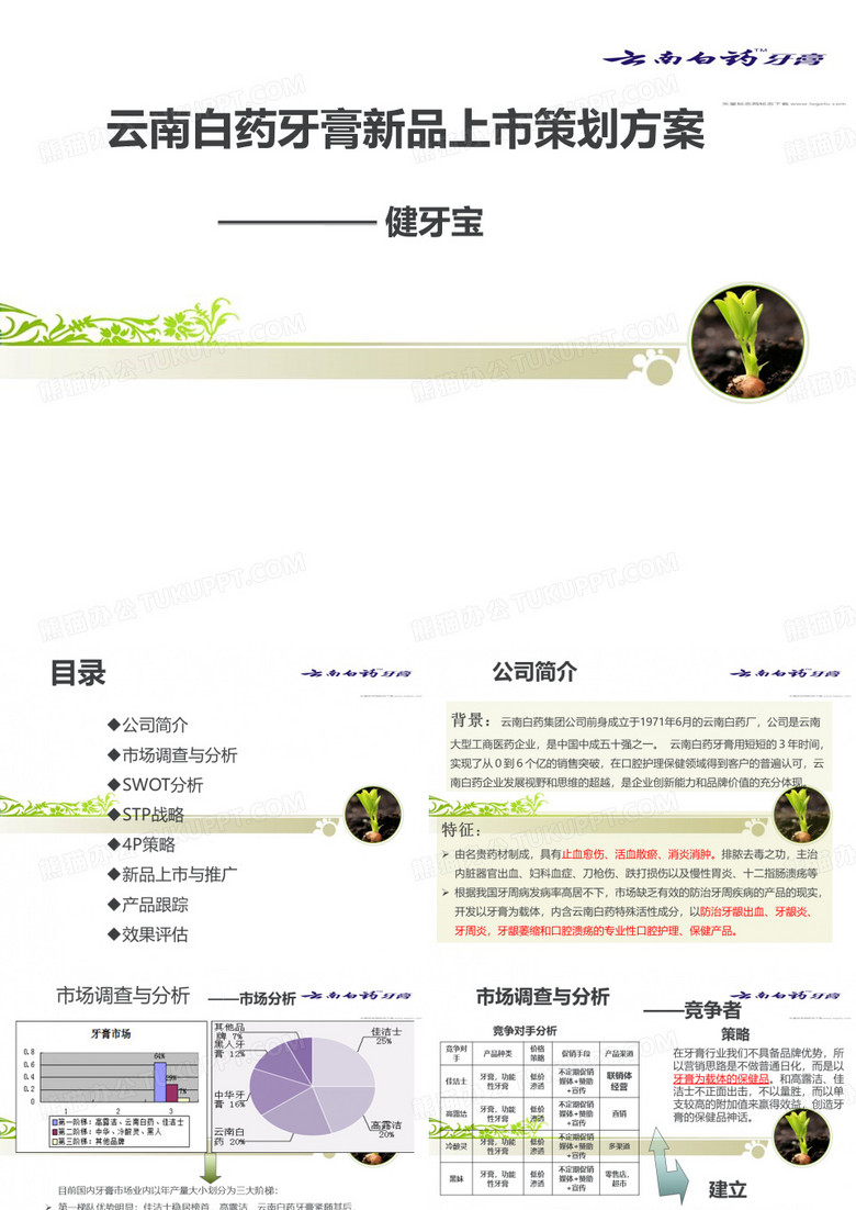 云南白药牙膏新品上市PPT汇总