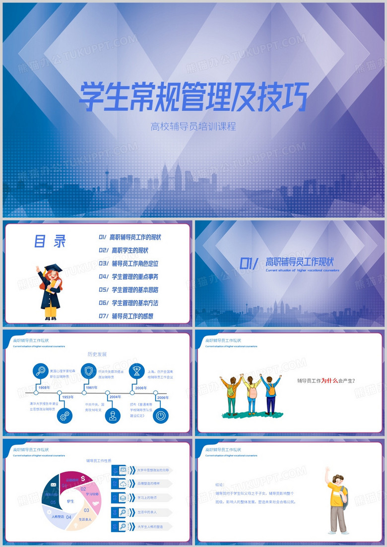 学生常规管理及技巧培训PPT模板
