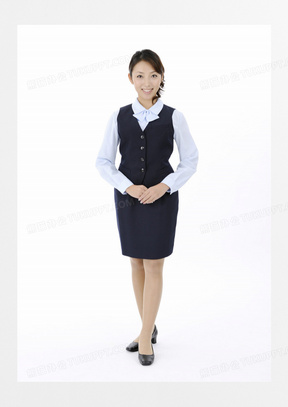 礼仪小姐微笑服务摄影图片