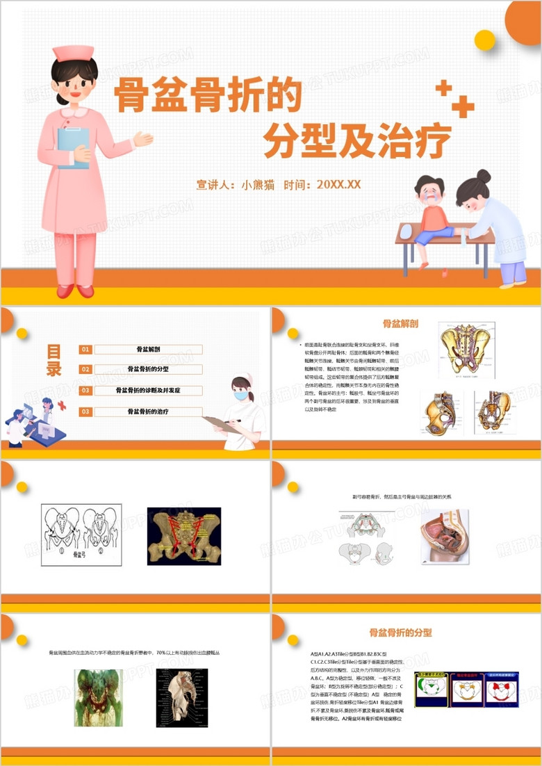 骨盆骨折的分型及治疗PPT模板