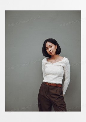 短发美女图片素材