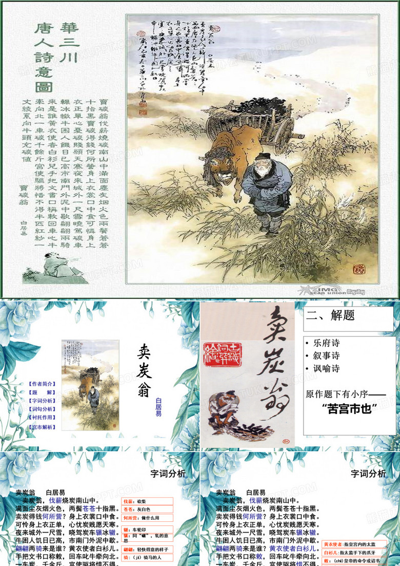 卖炭翁复习课件