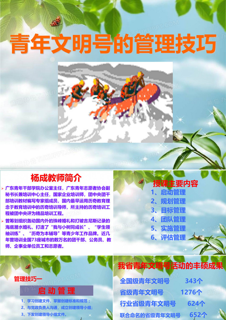 青年文明号的管理技巧幻灯片PPT