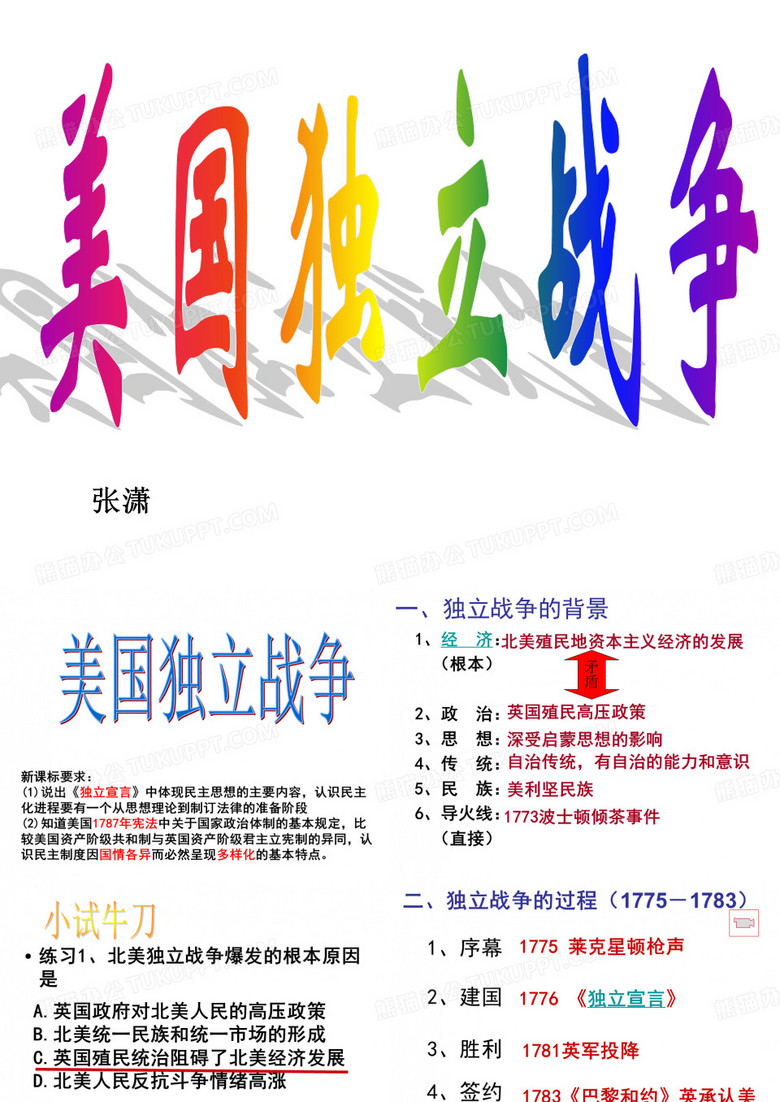 美国独立战争PPT课件