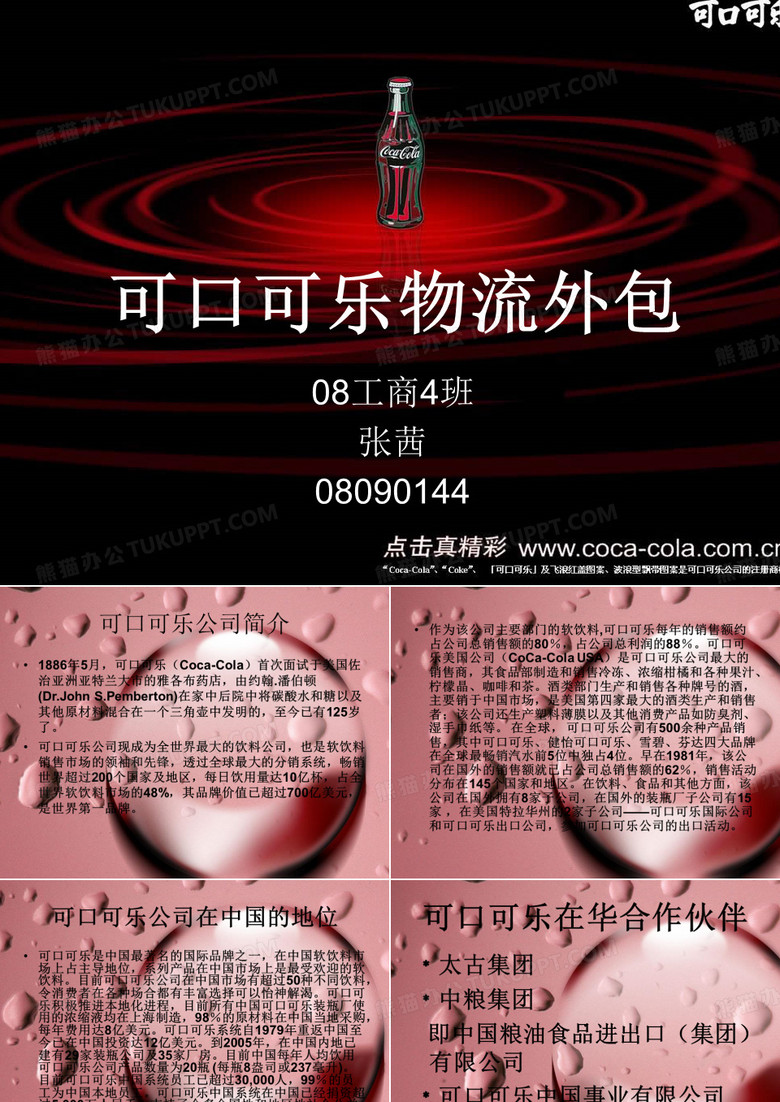 可口可乐物流外包概要