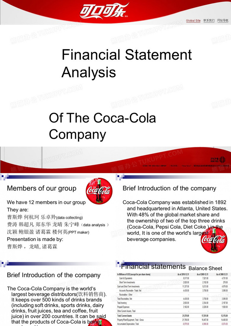 2010年可口可乐公司财务报表分析(financial statement analysis)
