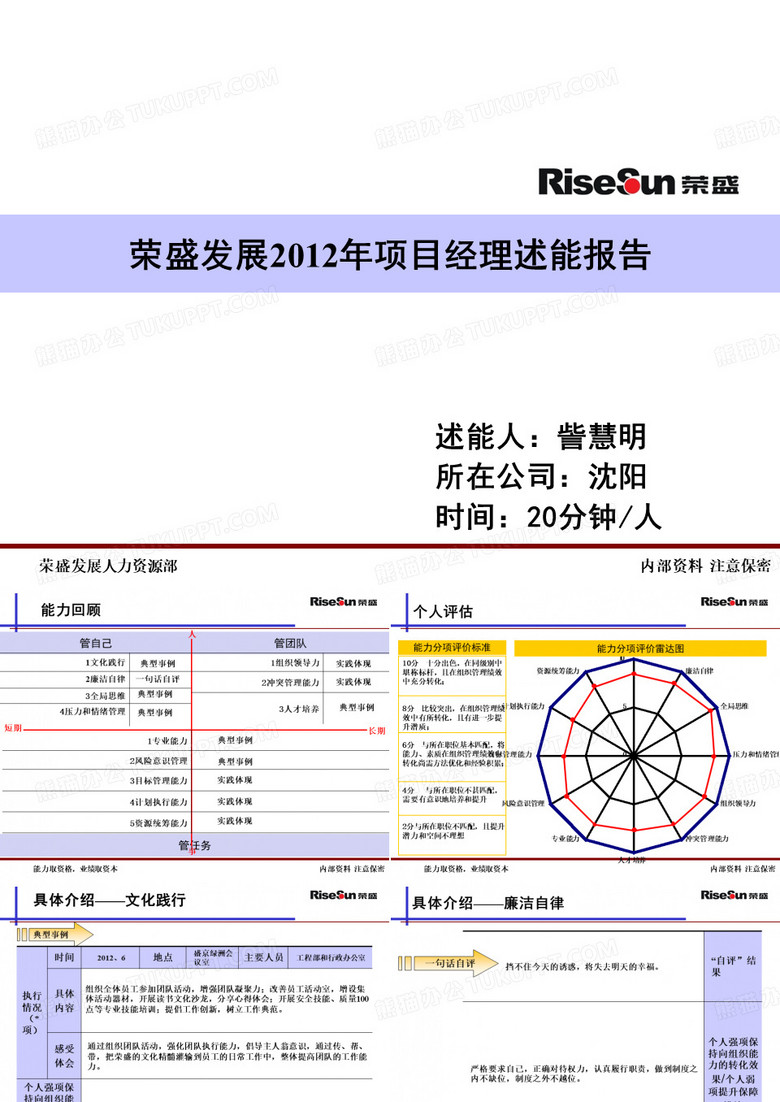 项目经理述能报告