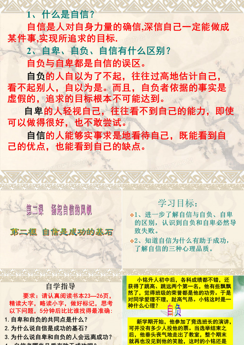 自信是成功的基石