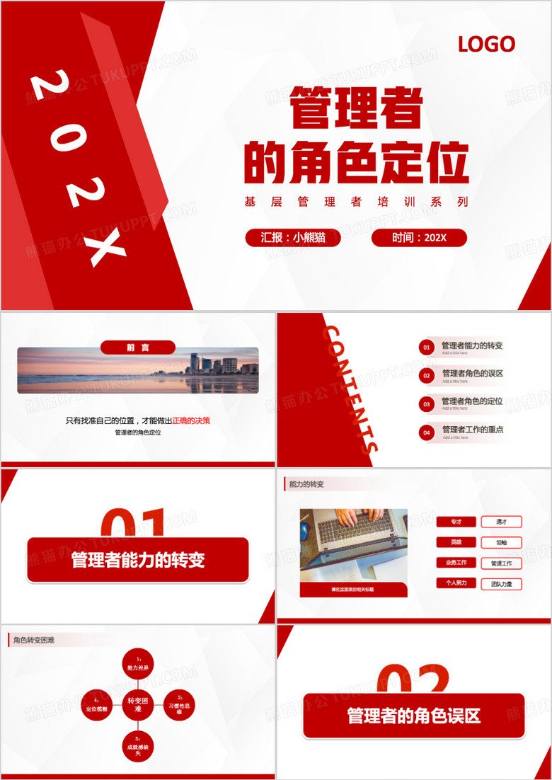 管理者的角色定位ppt模板