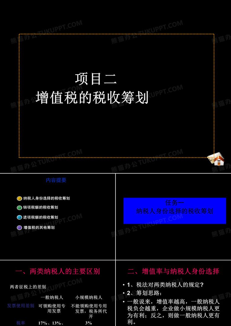 税收筹划-项目二 增值税的税收筹划