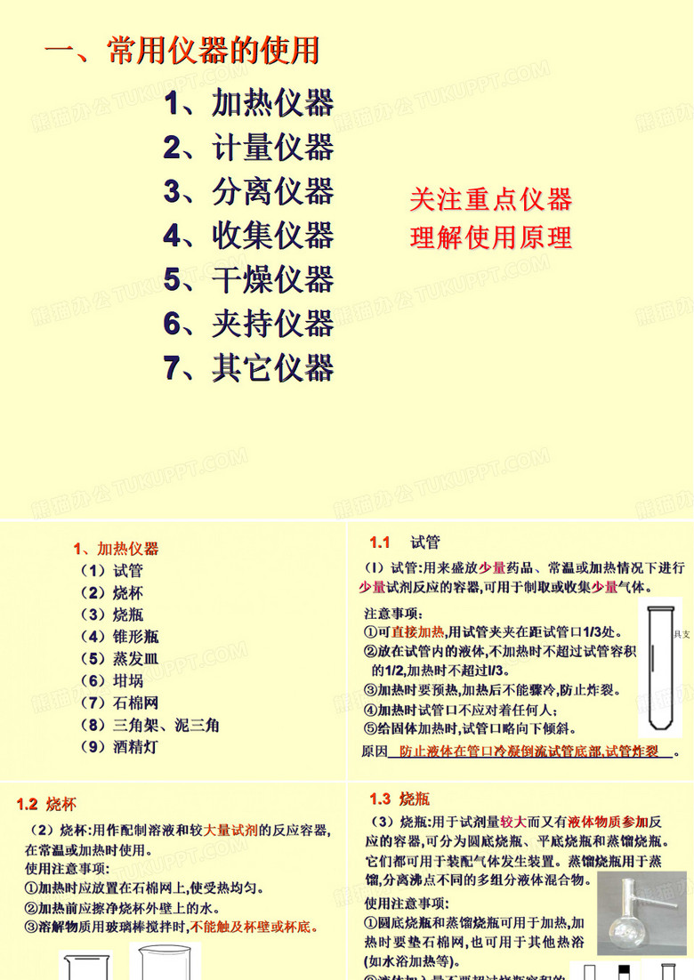 实验仪器操作