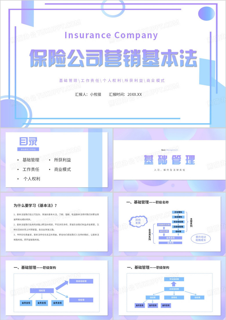 保险公司营销基本法培训PPT模板