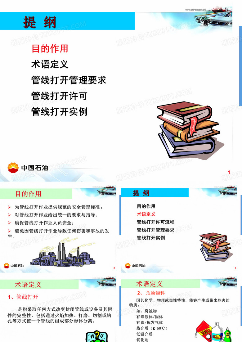 管线打开
