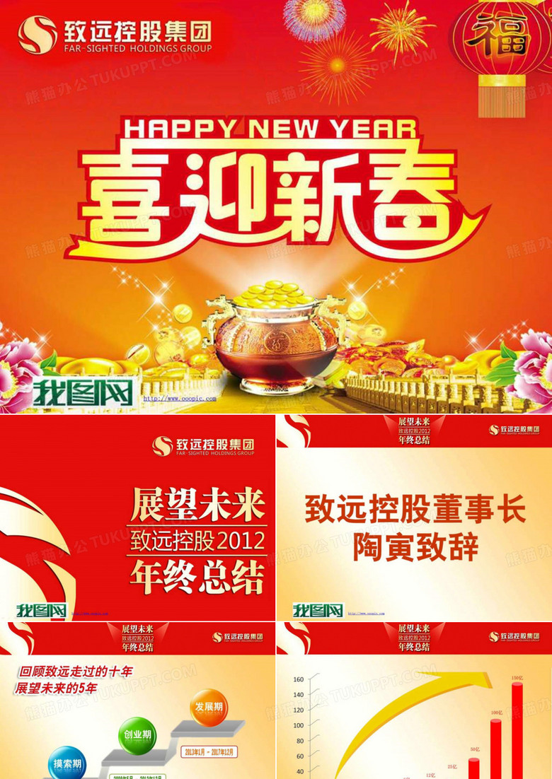 公司工作总结-大红色.ppt-PPT精选文档